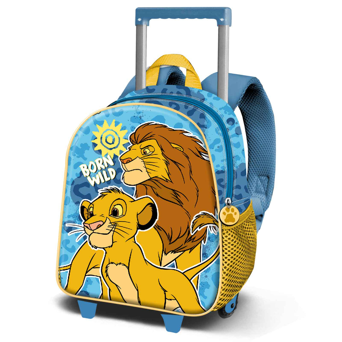 Disney Lion King Wild-Small 3D Backpack with Wheels, Blue