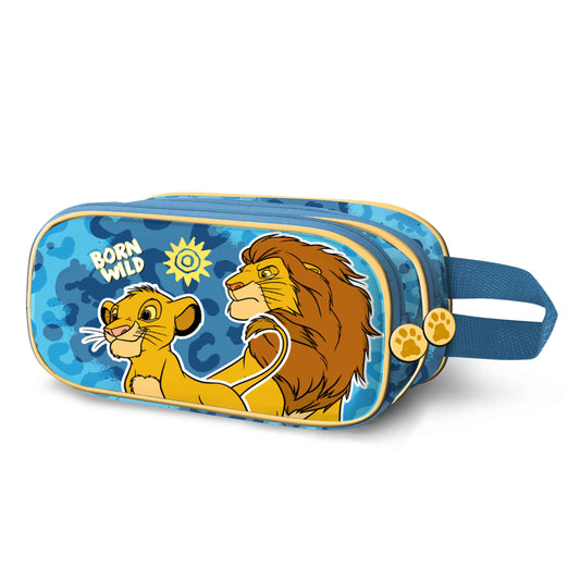 Disney El Rey León Wild-Estuche Portatodo 3D Doble, Azul