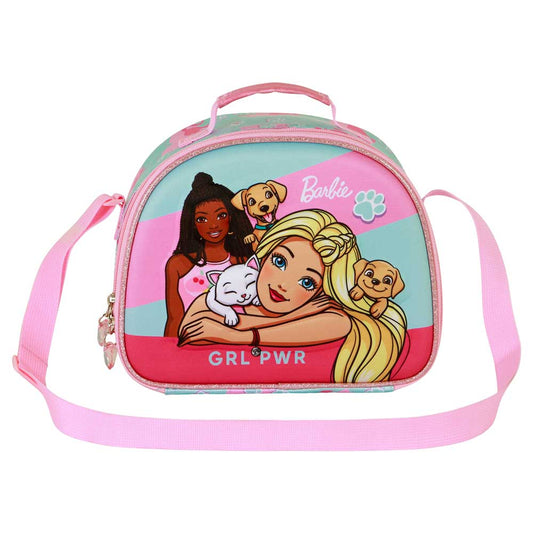 Barbie Pets-3D Lunch Bag, Pink
