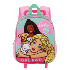 Barbie Pets-Sac à dos 3D à Roulettes Petit, Rose
