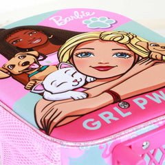 Barbie Pets-Sac à dos 3D à Roulettes Petit, Rose