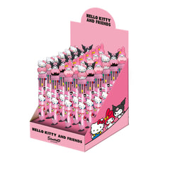 Hello Kitty Mix-Exhibitor 24 Units Pen 10 Colors, Pink
