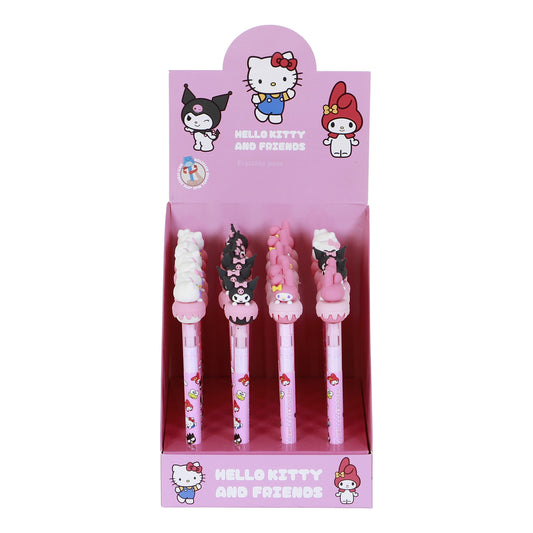 Hello Kitty Mix-Expositor 24 Unidades Caneta Gel Apagável, Rosa