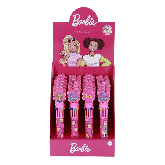 Barbie Mix-Display Stand 24 Units 10 Colour Pen, Pink