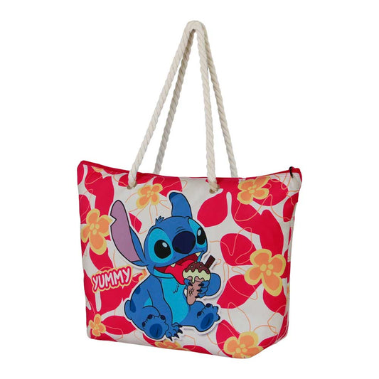 Disney Lilo y Stitch Ice Cream-Bolsa de Playa Soleil, Rosa