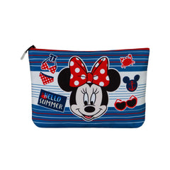 Disney Minnie Mouse Summer-Borsa da Toilette Pochette Soleil, Blu