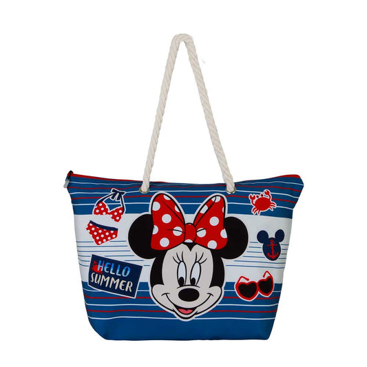Disney Minnie Mouse Summer-Borsa da Spiaggia Soleil, Blu
