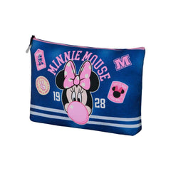 Disney Minnie Mouse Varsity-Borsa da Toilette Pochette Soleil, Blu
