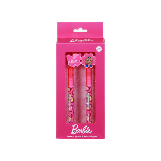 Barbie Pack Mistura de Lápis Eternal + Caneta de Gel Apagável, Rosa