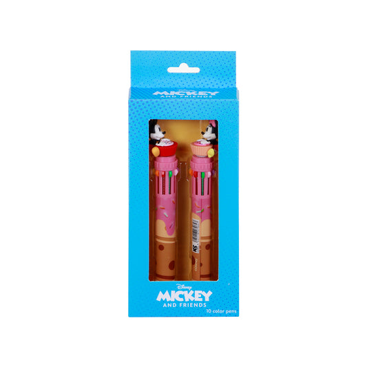 Disney Mickey and Minnie 2-Pack Pens 10 Colors, Multicolor