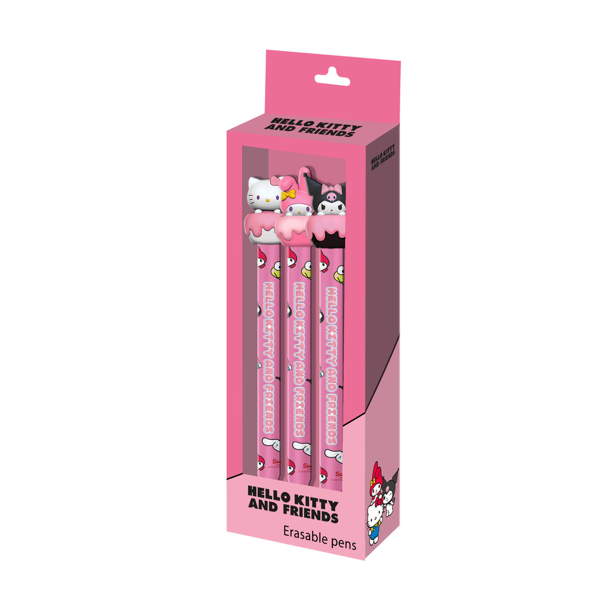 Sanrio Hello Kitty Mix-Pack 3 Penne Gel, Rosa