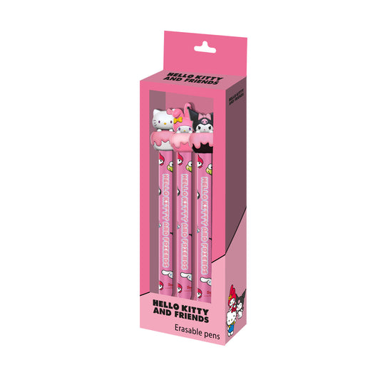 Sanrio Hello Kitty Mix-Pack de 3 Bolígrafos Gel, Rosa