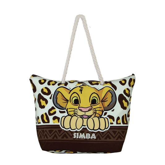 Disney Lion King Leopard-Soleil Beach Bag, Yellow