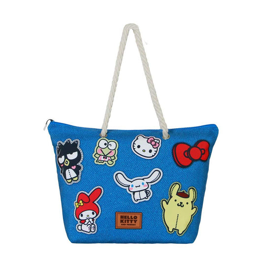 Sanrio Hello Kitty Stickers-Borsa da Spiaggia Soleil, Blu