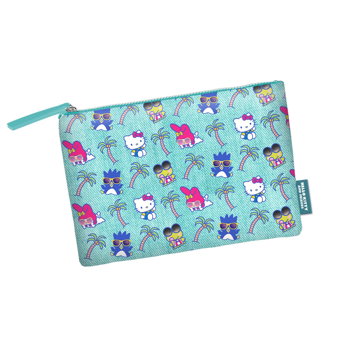 Sanrio Hello Kitty Palms-Soleil Toiletry Bag, Turquoise