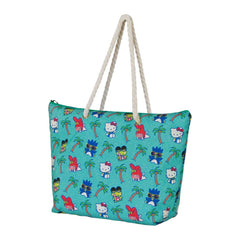 Sanrio Hello Kitty Palms-Soleil Beach Bag, Turquoise
