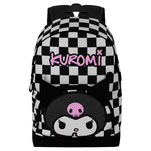 Sanrio Kuromi B and W-Mochila HS FAN 2.2, Negro