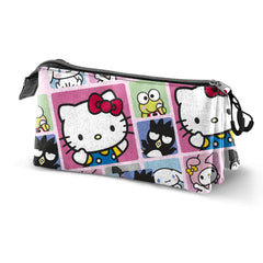Sanrio Hello Kitty Panels-Triple Pencil Case, Multicolour