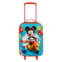 Disney Mickey Mouse Scooter-Maleta Trolley Soft 3D, Azul