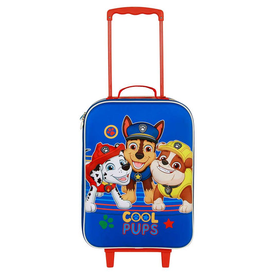 Paw Patrol Cool-Valigia Trolley Soft 3D, Blu