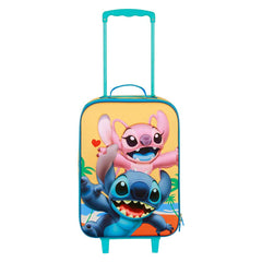 Disney Lilo y Stitch Ocean-Maleta Trolley Soft 3D, Azul