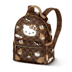 Hello Kitty Squares-Heady Backpack Small, Brown