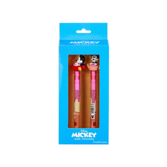 Disney Mickey et Minnie Pack Mixte de 2 Stylos Gel Effaçables, Multicolore