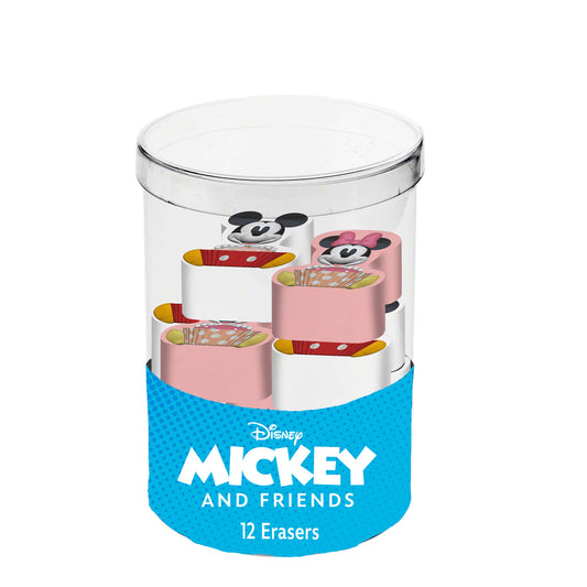 Disney Mickey et Minnie Mix-Cube avec 12 Gommes, Multicolore