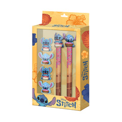 Disney Lilo and Stitch Mix-Pack of Erasable Gel Pen + Eternal Pencil + 4 Erasers, Multicolour