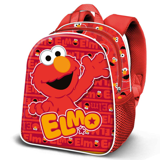 Sesame Street Elmo Happy-Elmo Happy-Backpack 3D Elite, Red