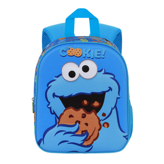 Barrio Sésamo Monstruo de las Galletas Eat-Mochila 3D Elite, Azul