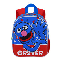 Sesame Street Super Grover 2.0 Hello-Elite 3D Backpack, Blue