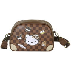 Hello Kitty Squares-Bolso Bandolera Bowling Lite, Marrón