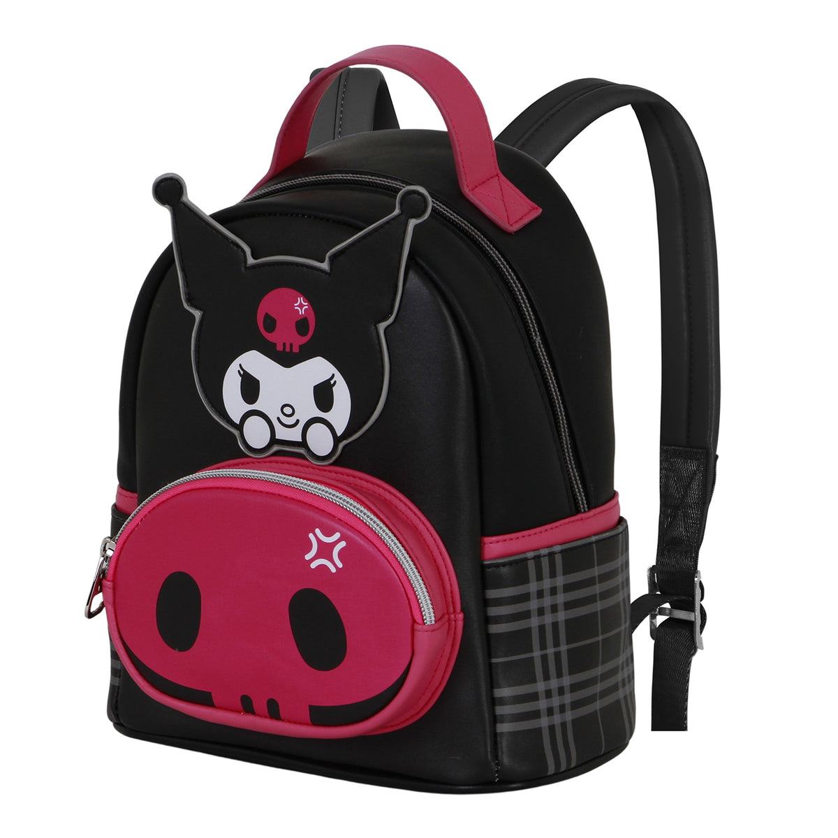 hello kitty black backpack Hello Kitty Kuromi Skull-Small Heady Backpack, Black – Karactermania