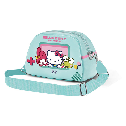 Hello Kitty Videogame-Bolso Bandolera Bowling Lite, Turquesa
