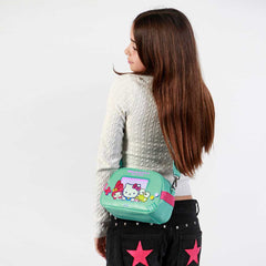 Hello Kitty Videogame-Borsa a Tracolla Bowling Lite, Turchese