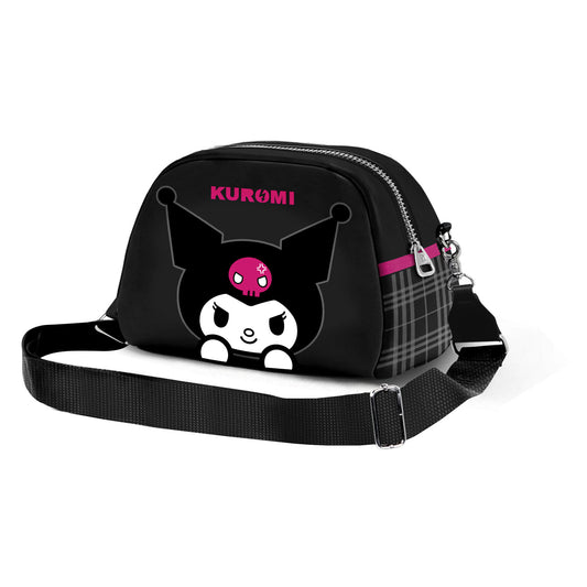 Hello Kitty Kuromi Skull-Bolso Bandolera Bowling Lite, Negro