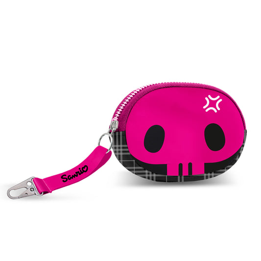 Hello Kitty Kuromi Skull-Purse Pill Purse, Black