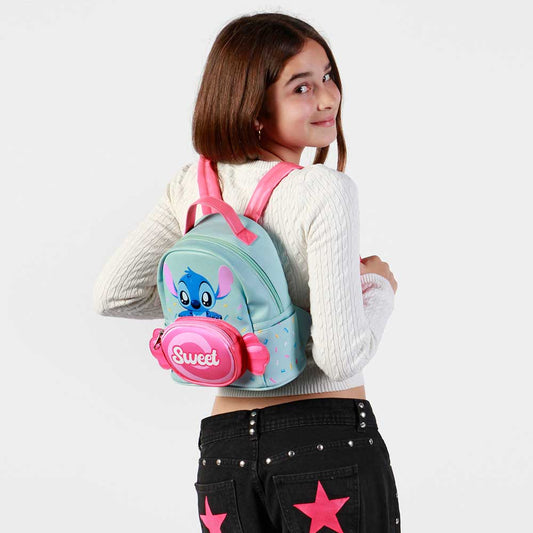 Disney Lilo y Stitch Candy-Mochila Heady Pequeña, Azul