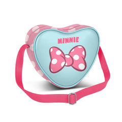 Disney Minnie Mouse Ribbon-Bolso Bandolera Corazón Casual, Rosa