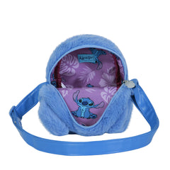 Disney Lilo et Stitch Heart-Sac à Bandoulière Carré Plush, Bleu