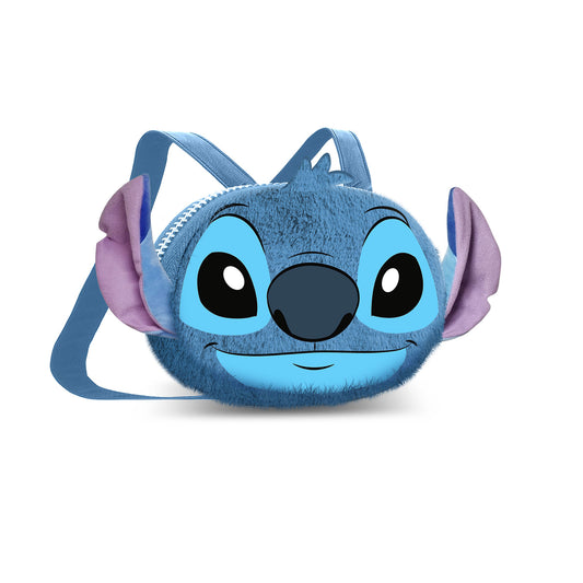 Disney Lilo y Stitch Heart-Mochila Plush Face, Azul