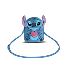 Disney Lilo y Stitch Heart-Bolso Bandolera Action Plush, Azul