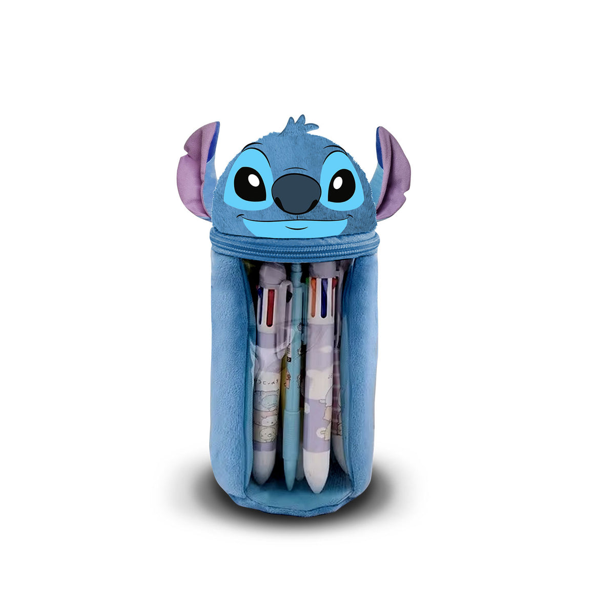Disney Lilo and Stitch Heart-Plush Pencil Case, Blue