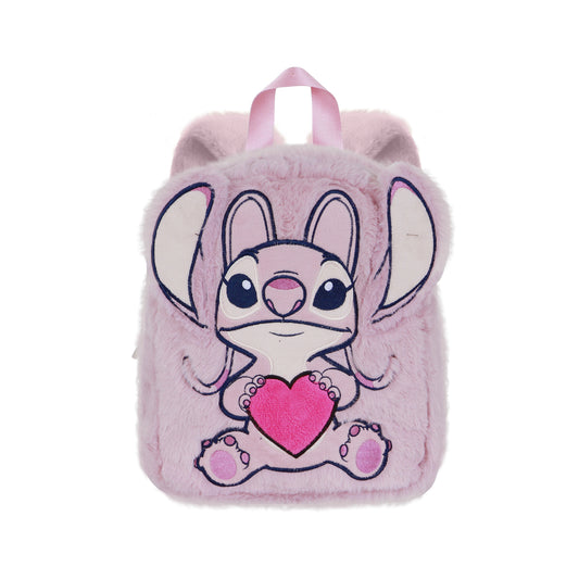 Disney Lilo and Stitch Angel Heart-Plush Backpack, Pink