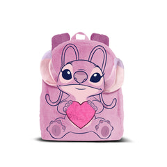 Disney Lilo and Stitch Angel Heart-Plush Backpack, Pink