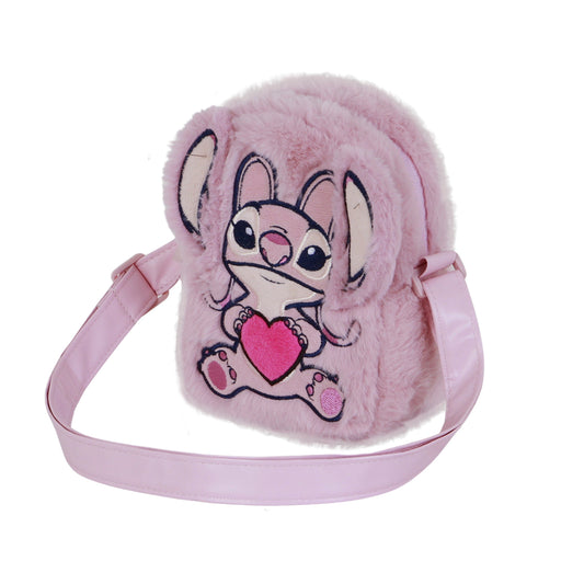 Disney Lilo et Stitch Angel Heart-Sac à Bandoulière Action Plush, Rose