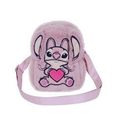 Disney Lilo e Stitch Angel Heart-Borsa a Tracolla Action Plush, Rosa