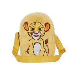 Disney El Rey León Sit-Bolso Bandolera Cuadrado Plush, Amarillo