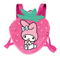 Hello Kitty My Melody Strawberry-Soft Backpack, Pink